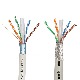 4pair 23AWG LAN Net Communication Cable PVC Jacket 0.57mm 0.58mm 305m 500m Roll Indoor SFTP CAT6 Cable Cat 6