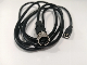  M12 T Code Female 4pin to DC5.5/2.1 Receptacle Cable Adapter 3m Aviation Socket Waterproof Electrical Cable for Industrial Automation Control Made in China