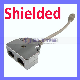  RJ45 Shielded Network Cable Splitter 1 Male to 2 Female Adapter Cable