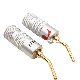  Nakamichi Plug Copper Gold-Plated 2mm Pin Plug Amplifier Audio Speaker Banana Plug Speaker Wire Banana Welding-Free Hea