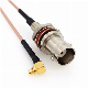 BNC Female Bulkhead to MMCX Male Right Angle RF Coaxial Cable Assembly with Rg316