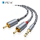 3.5mm to RCA Audio Cable, Nylon-Braided 3.5mm to 2RCA Audio Auxiliary Stereo Y Splitter Cable, 3.5mm to 2 RCA Male manufacturer