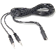 3.5mm Stereo Female to 2-Male Y-Splitter Audio Cable for Speaker, Headphones, PC, Laptop