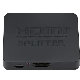  Plastic Shell Mini HDMI Splitter Support 1 in 2 out 1X2 3D 1080P