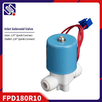 Meishuo Fpd180r10 1/4" 12V 24V Electric Plastic Inlet Point Solenoid Valve for Water Purifier 220 Volt