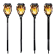 Waterproof Solar Flame Torches Lights Outdoor, with Dancing Flames