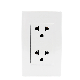 Factory Supplier Mutifunction 6 Pins Wall White Panel Triple Outlets Socket