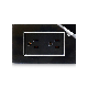 Durable in Use Electrical 6 Pins Power Socket with Black Acrylic Plate