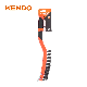  Kendo Hot Selling Carbon Steel Brush Plastic Handle Wire Brush with Scraper for Household