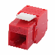 High Quality Keystone Jack RJ45 CAT6 CAT6A UTP Toolless 180 Degree Modular Jack Red