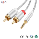 RCA Cable to Aux 2 RCA Audio to Stereo Jack 3.5mm 1.5 Meters