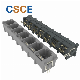 Ertical Type 7 Ports 8p RJ45 Modular PCB Jack with Metal Peg