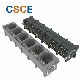 Vertical Type 6ports RJ45 Modular PCB Jack Without Shield