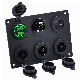 6 Hole Aluminum Automotive Panel with Dual USB Socket, Voltmeter, Power Socket and Toggle Switch