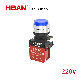 High Current 220V Blue High Head 1no1nc Momentary Waterproof Push Button Switches with DOT LED