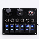  12V/24V6gang 15A LED Toggle Car Auto Marine Boat RV Rocker Switch Panel W/ Dual Power Control Waterproof Overload Protection