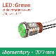 High Current LED 24V 10A 2no Green Metal Push Button 22mm Switch Stainless IP67 with Wire