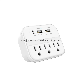  3-Outlet Surge Protector Power Strip Outlet Extender with 3 USB Ports (2U1C) 5V, 300 Joules Multi Plug Outlet Switch Socket with Spaced Outlets for Home, Office