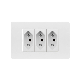 Customized Fire Resistant PC Brushed Triple Brazil Power Outlet Socket