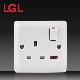  High Quality PC Material British Standard 1gang Wall Switch with 13A Socket (BK15)