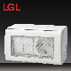 High Quality PC Material 13A 250V Waterproof Socket with Switch (LGL-2RS)