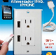  USA Us Standard Power Wall Socket 15 AMP Universal USB Receptacle Port Power Outlets UL Listed