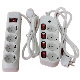 5 Way Universal European Power Strip Extension Socket with 4 USB Charger