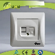  PC material EU standard CAT6 1 Gang Data Lan Computer Internet Wall Socket