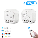  Mini 2 Way WiFi Smart Light LED Dimmer Switch Universal Breaker DIY Module Smart Life/Tuya APP Remote Control, Works with Alexa Echo Google Home