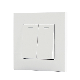  Wholesale Europe Standard White Color PC Plate Light Electric Switches 250V Electrical 2 Gang Wall Push Button Switch