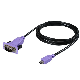 Mini USB 5pin Male to dB9 Male Cable Purple