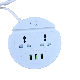 Wholesale 10A 250V 2 Way Multi-Function Electric Extension Power Switched Socket with 3 USB Ports and UK Plug