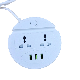 Wholesale 10A 250V 2 Way Multi-Function Electric Extension Power Switched Socket with 3 USB Ports and UK Plug