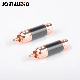 Copper RCA Connector Golden Plated Carbon Fiber Plug for Cable DIY (JMZY003)