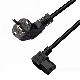  High Quality Korea Kc Approval 16A 250V AC Power Cord 100% Copper Black Jacket to IEC C13 Extension Female Connector 3 Pin Plug