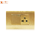  118m Golden PC Plate Electrical Wall Switch and Socket for Home Factory Price