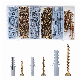 Assorted Chipboard Screws Nails and Wall Plugs Assortment, Fish Type Wall Plug Plasterboard Fixings, Countersunk Chipboard Screws