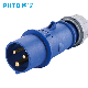  IP44 16A 3pin/4pin/5pin Blue Industrial Plugs