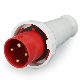 63A 4p 3p+E IP67 Plastic Red Dust-Proof Electrical Plug with Ce