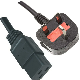  Durable Home Appliance D09/IEC320-C7 UK Power Cord Plug with Fuse