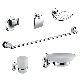 2022 New Bathroom Toilet Paper Holder Accessories 6sets Economic Series Zinc Alloy for Hotel Public Restroom