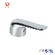  Modern Brass Stainless Steel Zinc Alloy Faucet Handle / Silver Color Round Type 2 Water Tap Mixer Handle