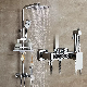 Modern Shower Set Wall Mounted Stainless Steel Tap Bathroom Taps Brass Kits Rain Rainfall Mixer Faucet Shower Set