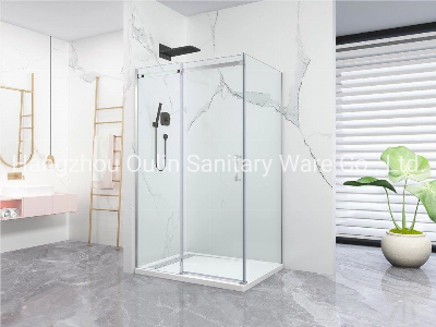 Consealed Rollers 46"X32" Sliding Shower Room 46"X32"Rectangular Shower Cabin 1200X800mm