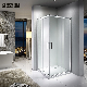 Factories Bathroom Square Sliding Doors Tempered Glass Simple Shower Enclosure