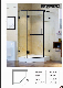  Brass Black Frame Brass Pivot Door Four Fixed Two Open Rectangle Shape Shower Enclosure 951d31