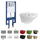  Hotel Customize Color P-Trap Wall Mounted Toilet Bathroom High HDPE Plastic Toilet Tank Concealed Cistern