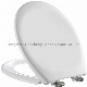  Oval Shaped Toilet Seat Soft Close White, Urea Formaldehyde Adjustable up and Down with Quick Release Soft Close Hinge