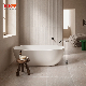 Sanitary Wares Wholesale Price White Solid Surface Resin Stone Freestanding Bathtub SPA Bath Soaking Hot Tub to Dubai (BT230707)