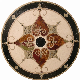 Custom-Made Architectural Black and Beige Stone Waterjet Medallion